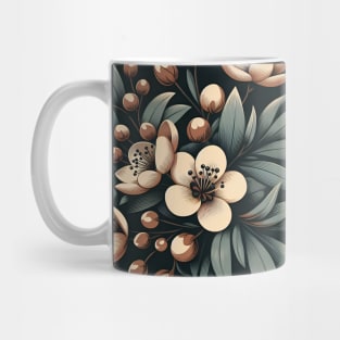 Olive Floral Illustration Mug